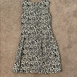 Black and white floral dress